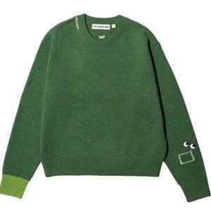 Uniqlo Anya Hindmarch Wool Green Crewneck Sweater